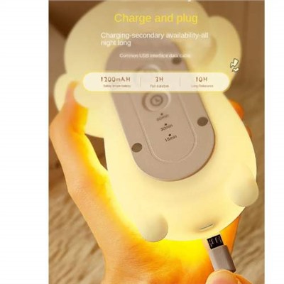 Детский силиконовый 3D ночник SILICONE PATLAMP ЩЕНОК с таймером и USB-зарядкой оптом