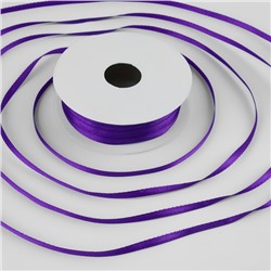 Лента атласная, 3 мм × 30 ± 1 м, цвет фиолетовый №35