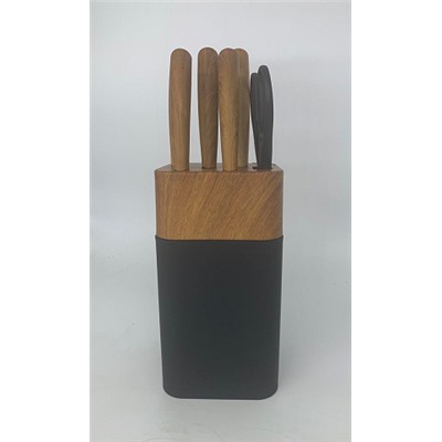 Набор ножей 5шт + ножницы с подставкой EVRYEALTH Non-stick coated Kitchen Knife Set