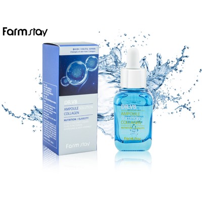 Ампульная сыворотка с коллагеном FarmStay DR.V8 Ampoule Solution Collagen 30 ml