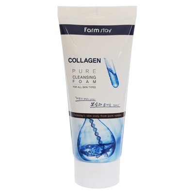 Коллагеновая пенка для умывания FarmStay Collagen Pure Cleansing Foam 180 ml