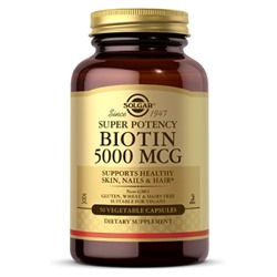 Биотин Biotin 5000 mcg Solgar 50 капс.