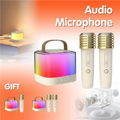 Bluetooth-Колонка Q21 для караоке, домашнего кинотеатра 2 микрофона оптом