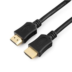 Кабель HDMI 19M-19M V1.4, 1.0 м, чёрный, позол. разъемы, Gembird/Cablexpert (CC-HDMI4L-1M)