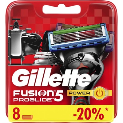 Сменные кассеты Gillette Fusion ProGlide Power 8 шт.