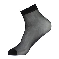 Женские капроновые носки нескользящие Небох DB26 чёрные