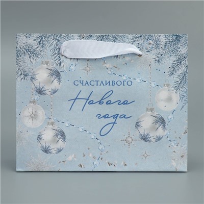 Пакет крафтовый горизонтальный «Новогодняя нежность», S 15 × 12 × 5.5 см