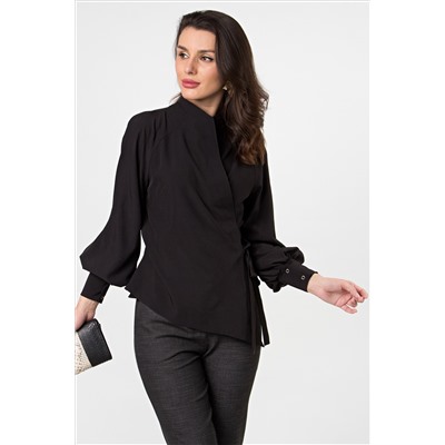 Блуза "Идеальная асимметрия" (черная) Б1702