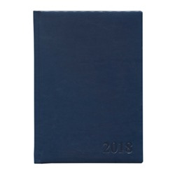 Ежедневник датированный А5 168л "Collezione ВИЛАДЖ" цвет обложки тёмно - синий кожзам 2021
