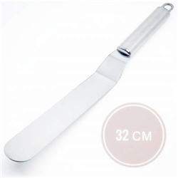 Кондитерская лопатка-нож из нержавеющей стали изогнутая 32 см оптом