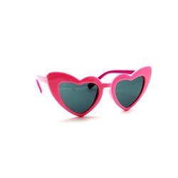 Детские солнцезащитные очки СЕРДЦЕ розовый малиновый