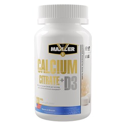Кальций цитрат и Витамин Д3  Calcium Citrate D3 Maxler 120 таб.