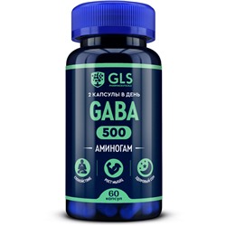 GABA (ГАМК / гамма-аминомаслянная кислота, с глицином, магнием и витамином В6), 60 капсул