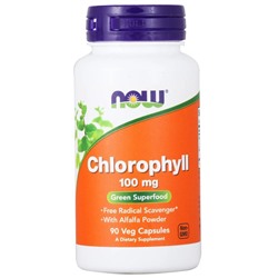 Хлорофилл Chlorophyll 100 mg NOW 90 капс.