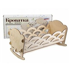 Кроватка для кукол в ассорти, в подарочной упаковке (размер 51см*26см*5см)