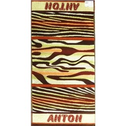 Полотенце махровое именное Антон 2880-28 (коричневый цвет)