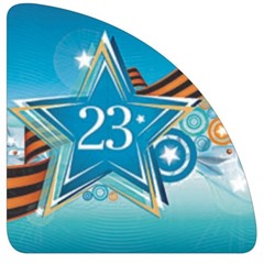 Наклейки-уголок для декора 4х4 см "23 февраля" (звезда) арт. 3324, 20 шт