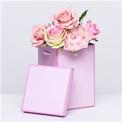 Коробка складная, розовая, 17 х 25 см