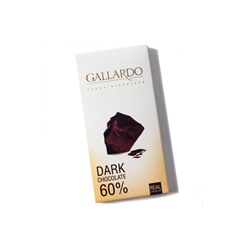 Шоколад  Gallardo горький 60% 80 гр
