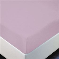 Простыня на резинке трикотажная 180х200 / Lilac (лиловый)