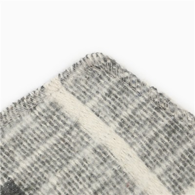 Одеяло Экономь и Я "Клетка" цв.серый, 140х200 ±5см, 100% хлопок, 400г/м2