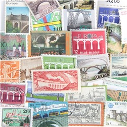 Набор различных марок, Мосты (25 шт)