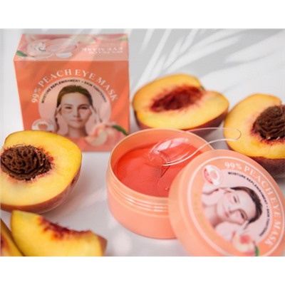 Гидрогелевые патчи для глаз Kiss Beauty Peach с экстрактом персика 60 шт оптом