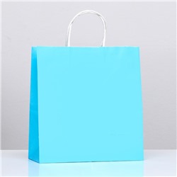 Пакет крафт «Радуга», голубой, 25 х 12 х 27 см, 80 г/м2, 1 шт