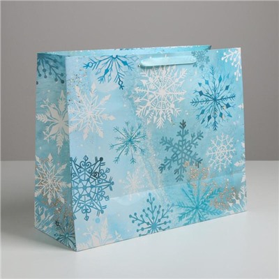 Пакет ламинированный горизонтальный «Морозный день», XL 49 × 40 × 19 см