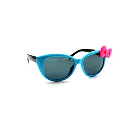 Детские солнцезащитные очки голубой розовый бант