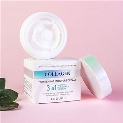 Крем для лица Enough Collagen Whitening Moisture Cream 3 in 1 увлажняющий с коллагеном 50 ml