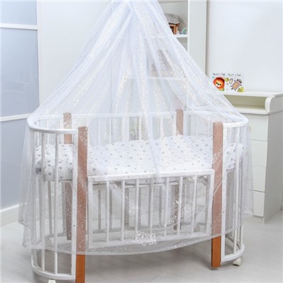 Балдахин для детской кроватки «Звездная пыль», без основанияр-р 165х500 см, цвет белый