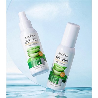 Увлажняющий спрей для лица с экстрактом алоэ Sadoer Aloe Vera Refreshing Hydrating Face Spray 100мл