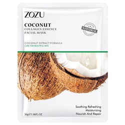 Тканевая маска для лица с экстрактом кокоса Zozu Coconut Collagen Essence Facial Mask