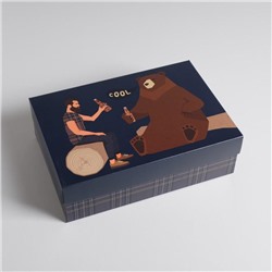 Коробка складная «Для настоящего мужчины», 30 × 20 × 9 см