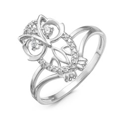 Серебряное кольцо "Сова" 749