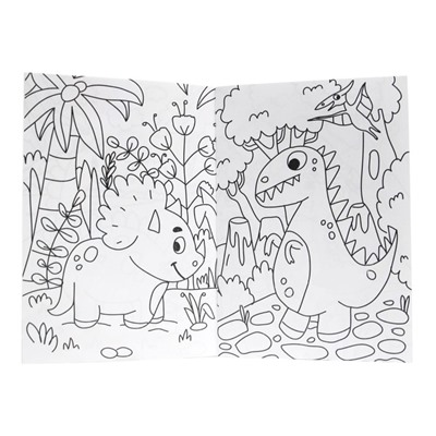 Раскраска «Весёлые картинки. Динозаврики», А5, 16 страниц