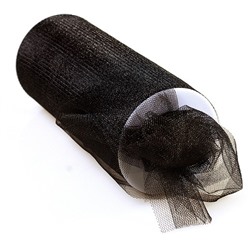 Фатин в шпульках блестящий, шир.150 мм цв. 22 (черный)