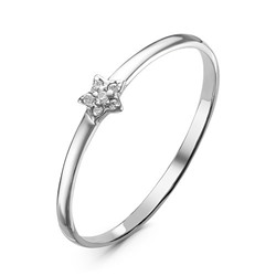 Серебряное кольцо со звездочкой -  1026