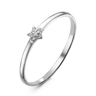 Серебряное кольцо со звездочкой -  1026