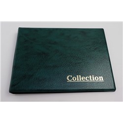 Альбом горизонтальный с листами для бон "Collection" на кольцах 2+8, к/з