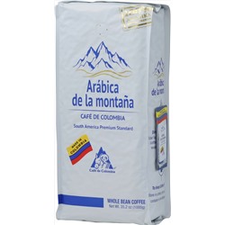 Arabica de la Montana. Cafe de Colombia зерновой 1 кг. мягкая упаковка