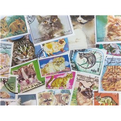 Набор различных марок, Кошки (40 шт.)