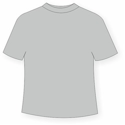 Подростковая футболка серый меланж