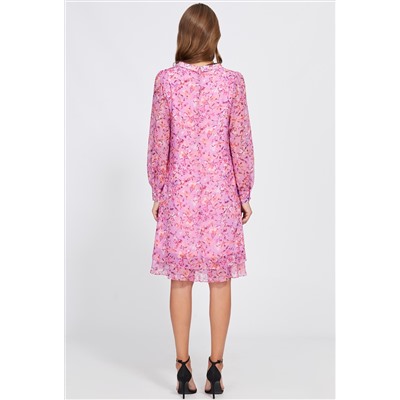 Платье Bazalini 4776 розовый цветы