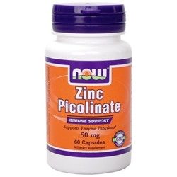 Цинк Zinc Picolinate 50 mg NOW 60 капс.