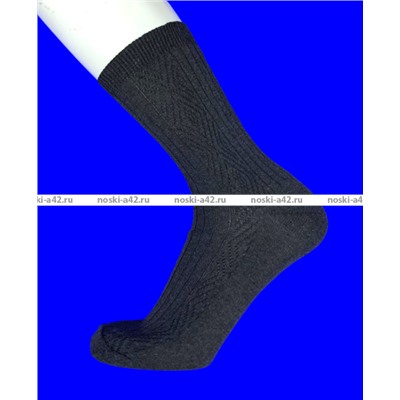 Носки мужские хлопок 100% Белорусский с рисунком темно-серые