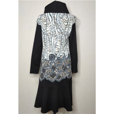 Платье Melissena 171 бежево-черный