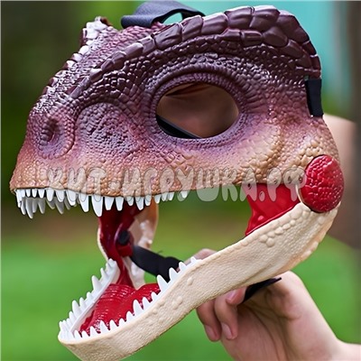 Маска Динозавр (звук, регулируемые ремни, открывается челюсть) WS5503B, WS5503B
