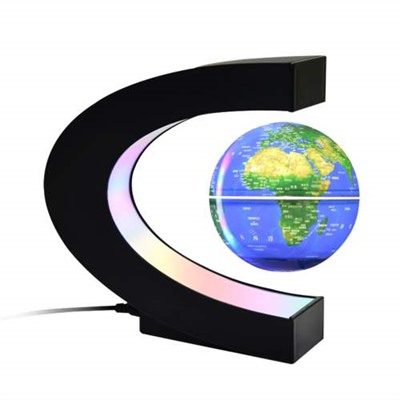 LED Ночник Magnetic levitation globes с RGB подсветкой, оригинальный дизайн диаметр глобуса 10 см оптом